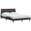 sengeramme uden madras Hanko 140x190 cm stof mørkebrun