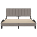 sengeramme uden madras Hanko 140x190 cm stof gråbrun