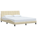 sengeramme uden madras Hanko 160x200 cm stof cremefarvet