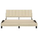 sengeramme uden madras Hanko 160x200 cm stof cremefarvet