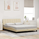 sengeramme uden madras Hanko 160x200 cm stof cremefarvet
