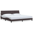 sengeramme uden madras Hanko 200x200 cm stof mørkebrun