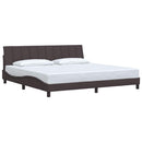 sengeramme uden madras Hanko 200x200 cm stof mørkebrun
