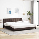 sengeramme uden madras Hanko 200x200 cm stof mørkebrun