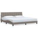 sengeramme uden madras Hanko 200x200 cm stof gråbrun