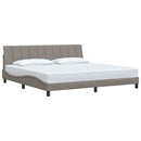 sengeramme uden madras Hanko 200x200 cm stof gråbrun