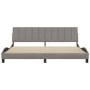 sengeramme uden madras Hanko 200x200 cm stof gråbrun