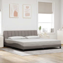 sengeramme uden madras Hanko 200x200 cm stof gråbrun