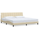sengeramme uden madras Hanko 200x200 cm stof cremefarvet