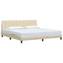 sengeramme uden madras Hanko 200x200 cm stof cremefarvet