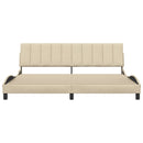 sengeramme uden madras Hanko 200x200 cm stof cremefarvet