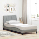 sengeramme uden madras Hanko Lysegrå 90x200 cm Stof