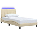 sengeramme uden madras Hanko Creme 100x200 cm Stof