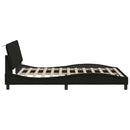 sengeramme uden madras Hanko 140x190 cm stof sort