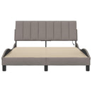 sengeramme uden madras Hanko 140x190 cm stof gråbrun