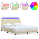 sengeramme uden madras Hanko 160x200 cm stof cremefarvet