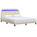 sengeramme uden madras Hanko 160x200 cm stof cremefarvet