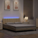 sengeramme uden madras Hanko 160x200 cm stof cremefarvet