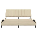 sengeramme uden madras Hanko 160x200 cm stof cremefarvet