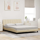 sengeramme uden madras Hanko 160x200 cm stof cremefarvet
