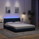 sengeramme uden madras Hanko 160x200 cm stof blå