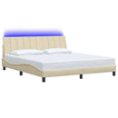 sengeramme uden madras Hanko 180x200 cm stof cremefarvet