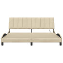 sengeramme uden madras Hanko 180x200 cm stof cremefarvet
