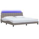 sengeramme uden madras Hanko 200x200 cm stof gråbrun