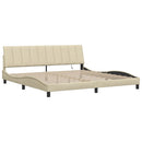sengeramme uden madras Hanko 200x200 cm stof cremefarvet