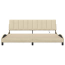 sengeramme uden madras Hanko 200x200 cm stof cremefarvet