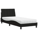 seng med madras Hanko 80x200 cm stof sort