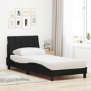 seng med madras Hanko 80x200 cm stof sort