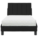 seng med madras Hanko 80x200 cm stof sort
