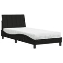 seng med madras Hanko 90x190 cm stof sort