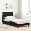 seng med madras Hanko 90x190 cm stof sort