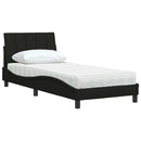 seng med madras Hanko 90x190 cm stof sort