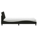 seng med madras Hanko 90x190 cm stof sort