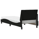 seng med madras Hanko 90x190 cm stof sort