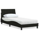 seng med madras Hanko 90x190 cm stof sort