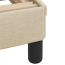 seng med madras Hanko 90x190 cm stof cremefarvet