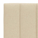 seng med madras Hanko 90x190 cm stof cremefarvet