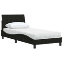 seng med madras Hanko 90x200 cm stof sort