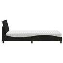 seng med madras Hanko 90x200 cm stof sort