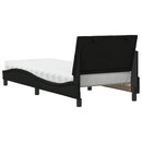 seng med madras Hanko 90x200 cm stof sort