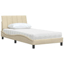 seng med madras Hanko 100x200 cm stof cremefarvet
