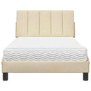 seng med madras Hanko 100x200 cm stof cremefarvet