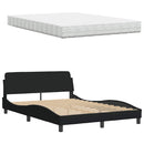 seng med madras Hanko 120x200 cm stof sort