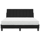 seng med madras Hanko 140x190 cm stof sort