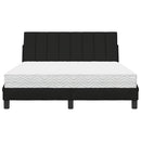seng med madras Hanko 140x200 cm stof sort
