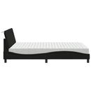 seng med madras Hanko 140x200 cm stof sort